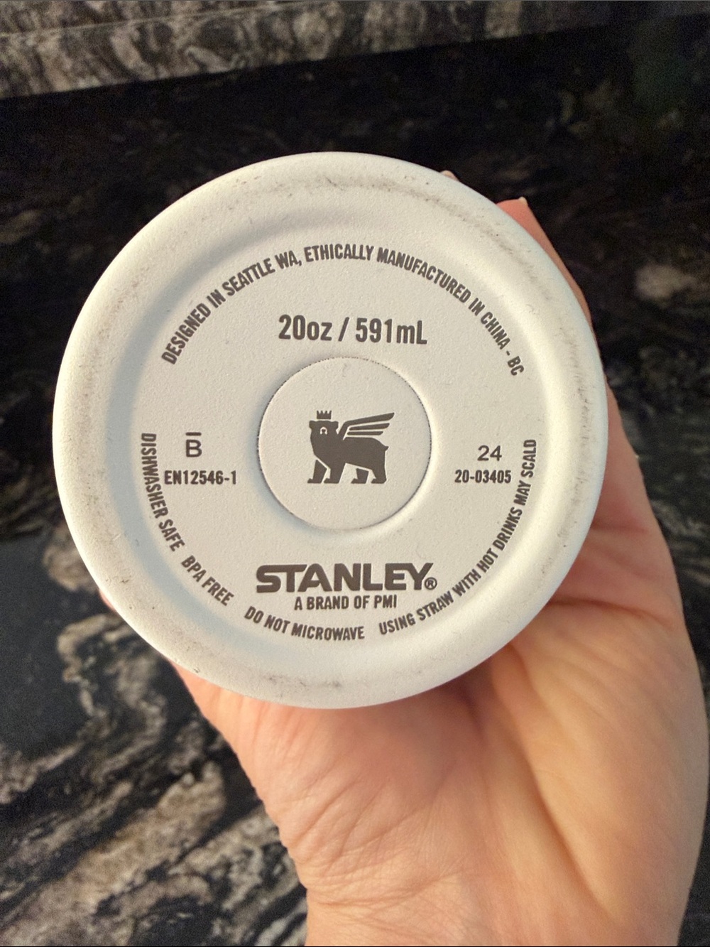 Stanley White Travel Tumbler with Clear Straw - Picture 3 of 7